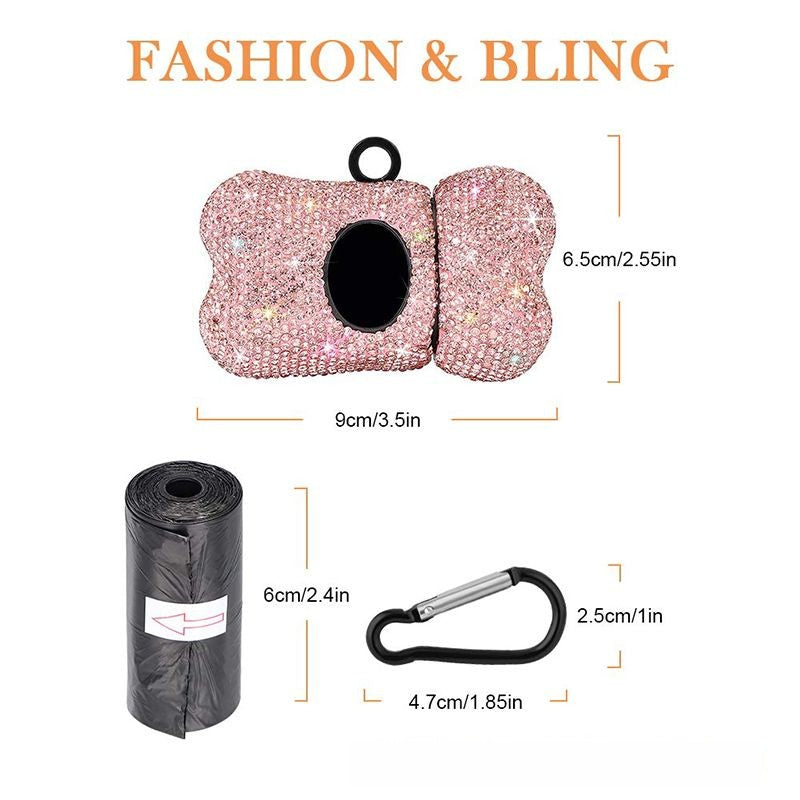 Crystal Diamante Rhinestone Poop Dog Bag