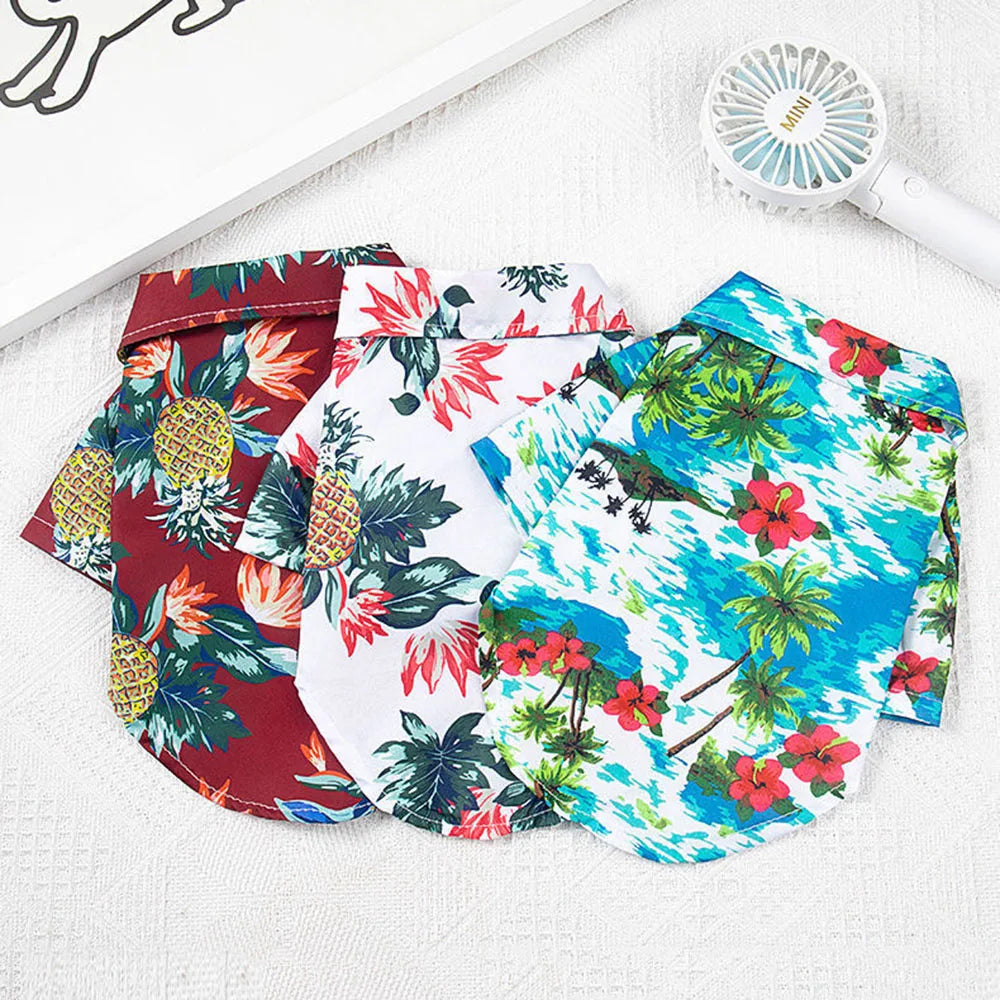 Luxury Tropical Print Dog Shirt