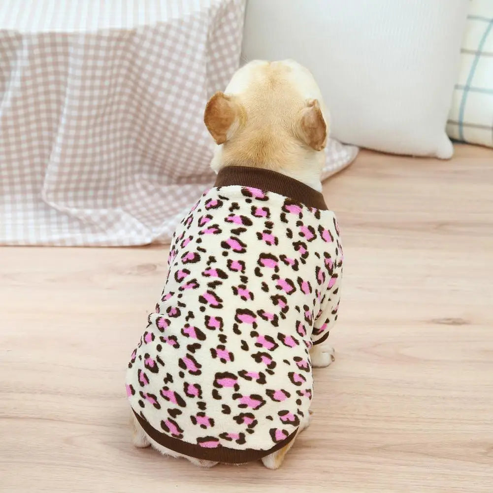 Luxury Leopard Print Dog Dress