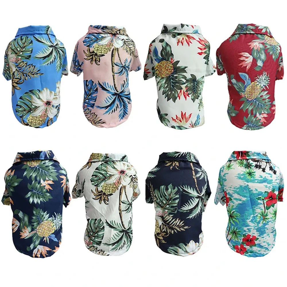 Luxury Tropical Print Dog Shirt