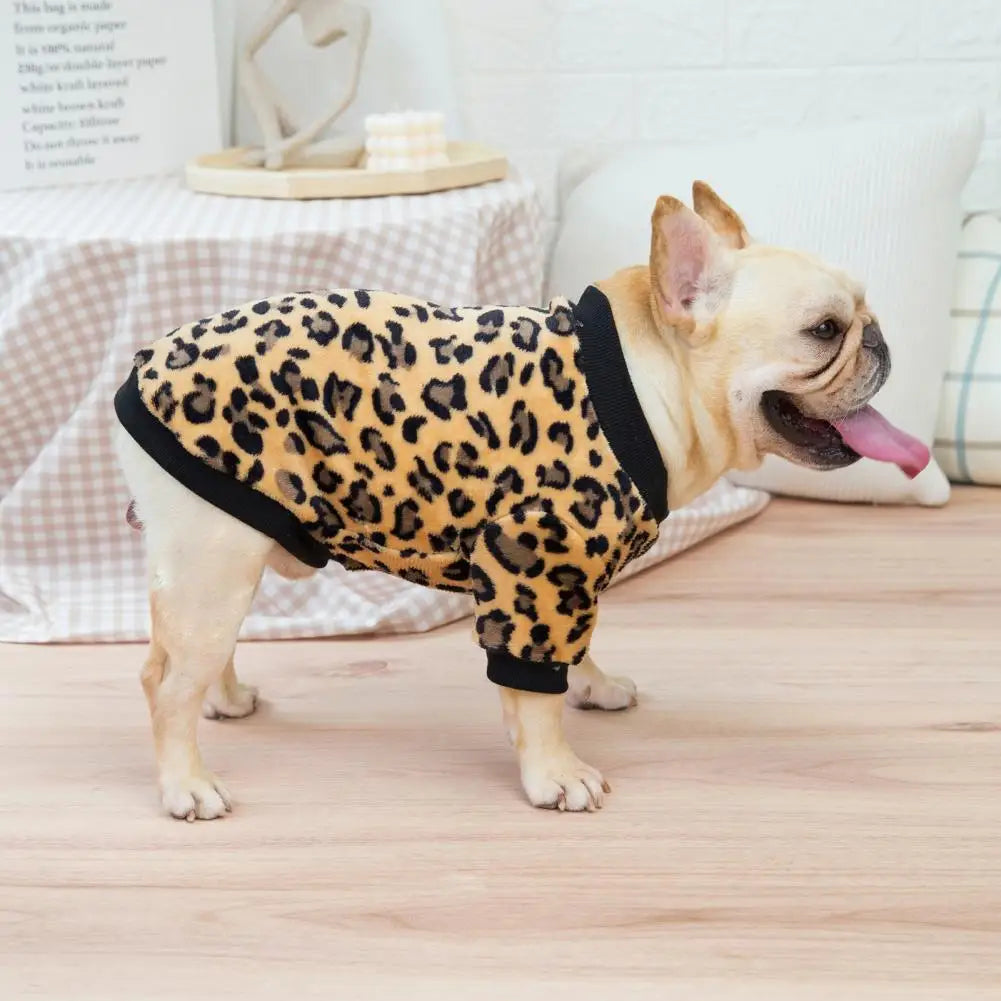 Luxury Leopard Print Dog Dress